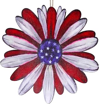 Fourth of July Front Door Sign Patriotic Wreaths Wooden Double Sided Independence Day Hanging Sign 4th of July Door Sign Patriotic Plaque July 4th Memorial Day Wall Window Porch Decorations