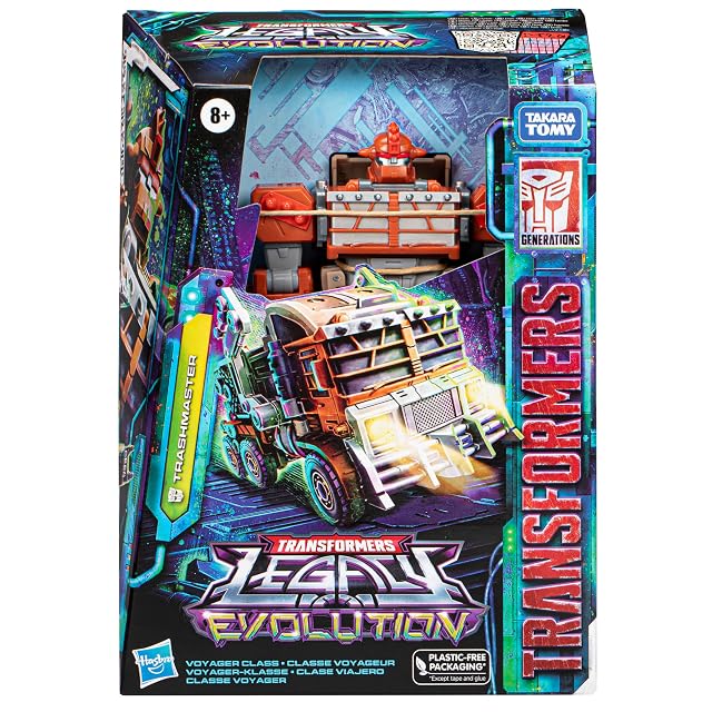 Foto 2 de 5 de Transformers Figura de acción Legacy Evolution Voyager Class Trashmaster de 17,5 cm para niños y niñas…