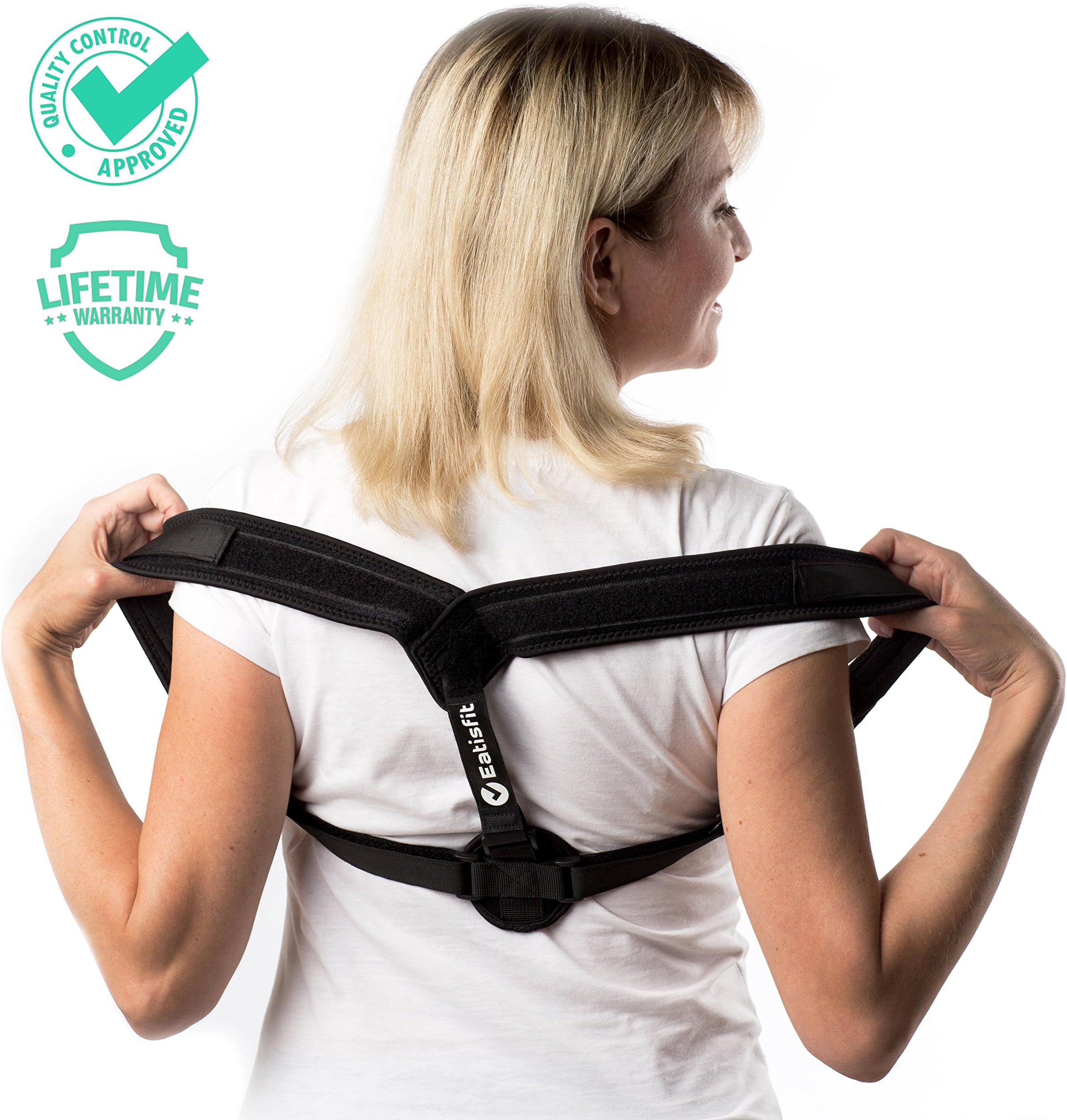 Posture Corrector for Women and Men - Comfortable Upper Back Brace and Shoulder Support. Best Way to Improve Bad Posture, Prevent Slouching and Relief Neck Pain