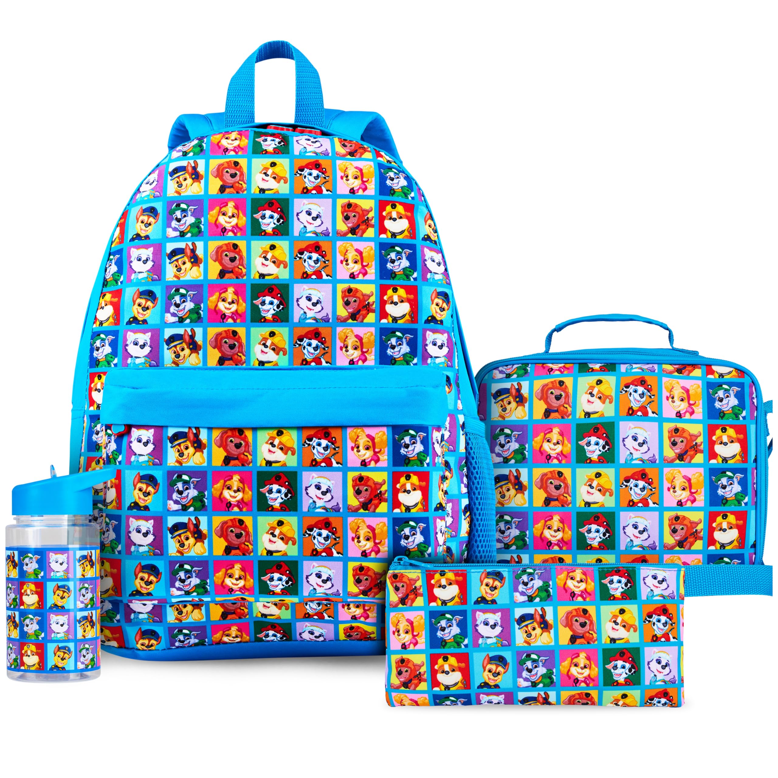 Paw Patrol Mochila Escolar Niña Niño Set Bolsa Infantil Guarderia Preecolar con Botella Agua Estuche Niño Bolsa Almuerzo Chase Skye