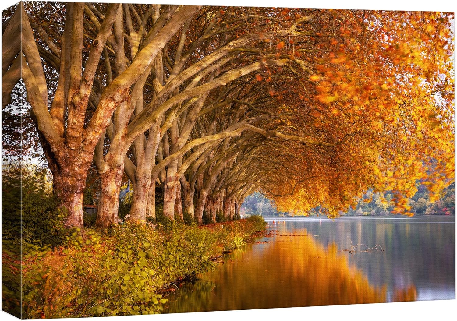 Beautiful Scenery Landscape of Ruins of Urquhart Castle Along Loch Ness Scotland - Canvas Art Wall Art - 12" x 18"