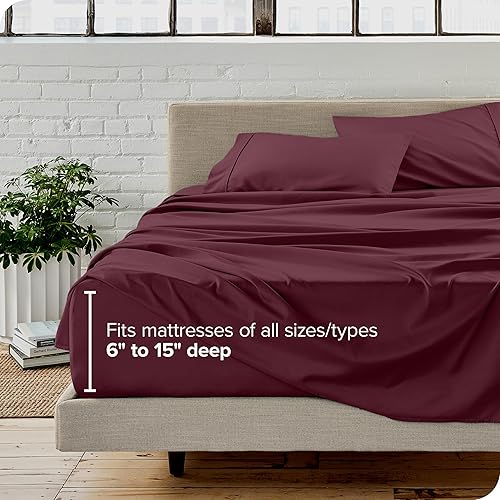 Miniatura 5 de Bare Home Juego de sábanas de microfibra ultrasuave de 1800 hilos, lujosas, doble cepillado, bolsillos profundos, ajuste fácil, juego de 4 piezas,