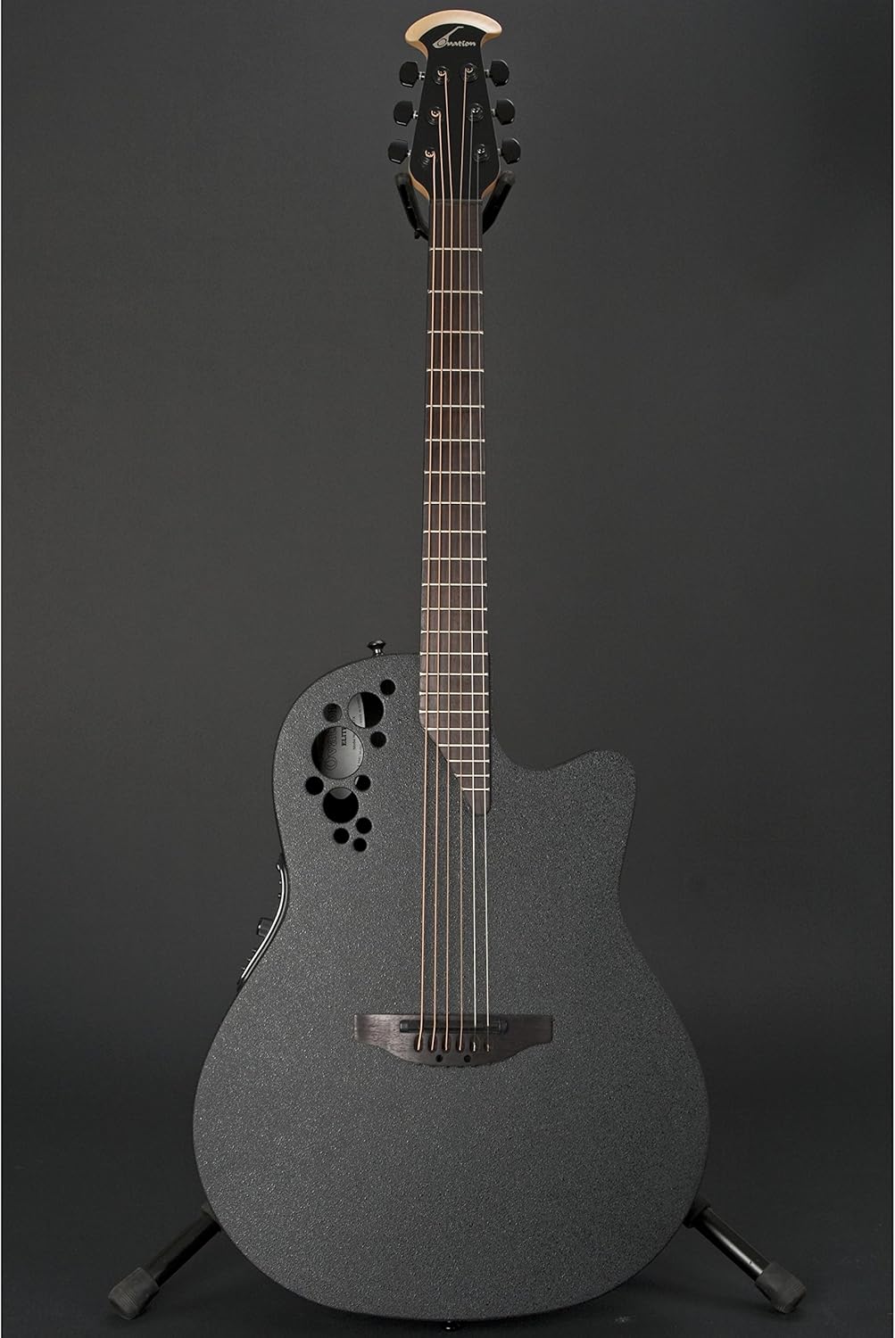 Ovation Elite TX 1778TX-5 Mid Depth Acoustic Guitar Black