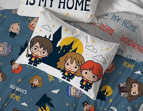 Vista 49 de Jay Franco Juego de ropa de cama Hogwarts is My Home de 4 piezas tamaño individual Azul