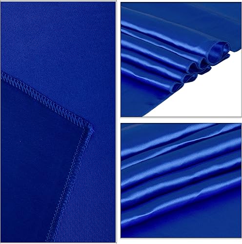 Miniatura 9 de Fynite Paquete de 12 caminos de mesa de satén de 12 x 108 pulgadas de largo, camino de mesa de satén plateado para decoración de fiestas, bodas,