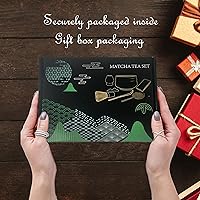 Vista 8 de Juego de té matcha japonés (7 piezas), juego de batidor de matcha, batidor y tazón, soporte para batidor, cuchara matcha, el kit perfecto para hacer