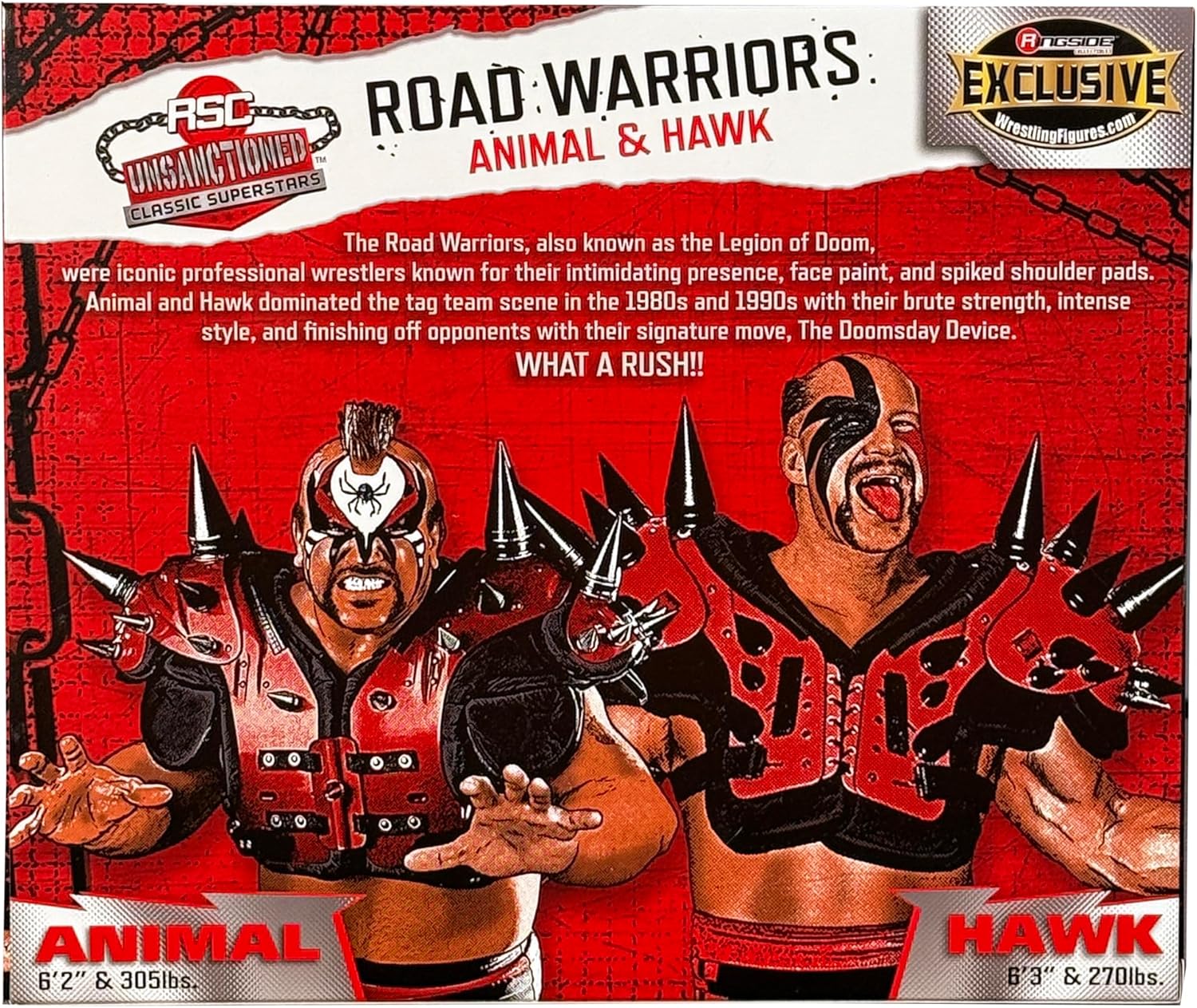 Ringside Road Warriors (Red) - RSC Unsanctioned Classic Superstars Exclusive 2-Pack