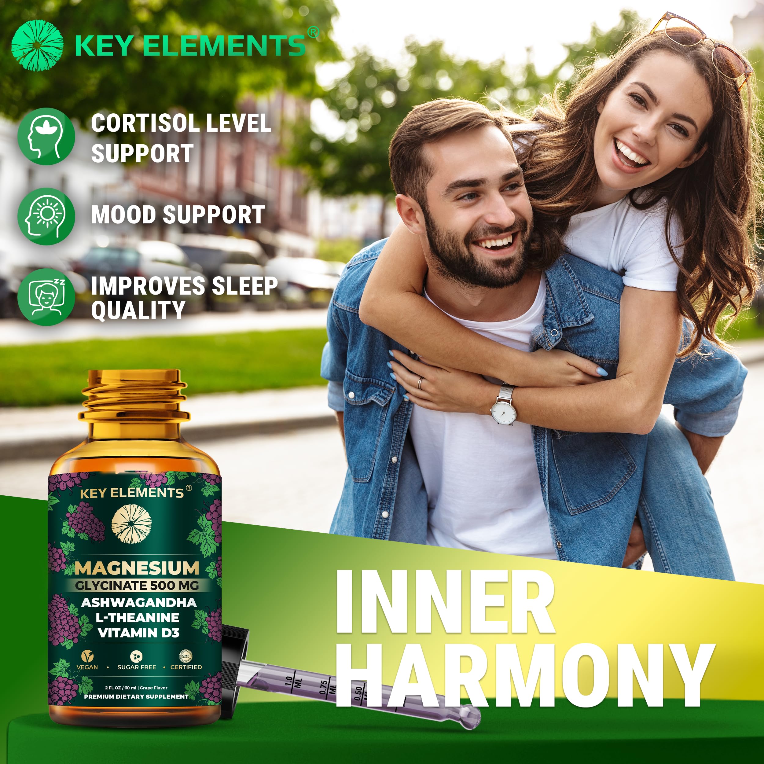 Liquid Magnesium Glycinate 500mg with Ashwagandha & L Theanine — Amazon image 3