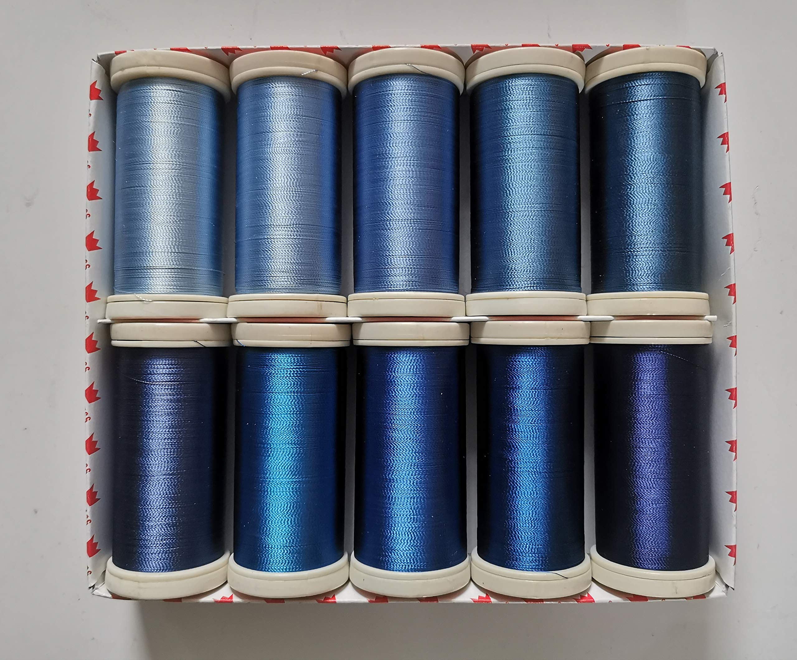 Fil à broder Princesse Bleu Sky Tones lot de 40 bobines de 1000m pour vos travaux d'aiguille
