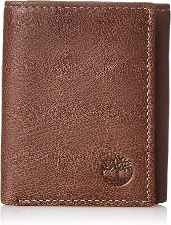 Timberland Mens Genuine Leather RFID Blocking Trifold Wallet