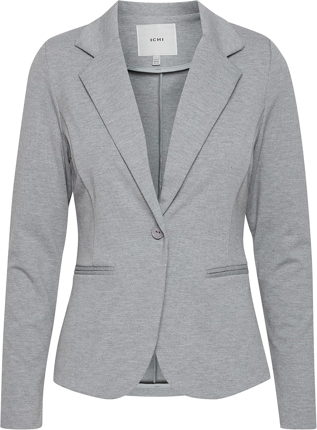 ICHI IHKATE BL Damen Blazer Kurzblazer Jacke EIN-Knopf-Blazer mit Stretch und Reverskragen