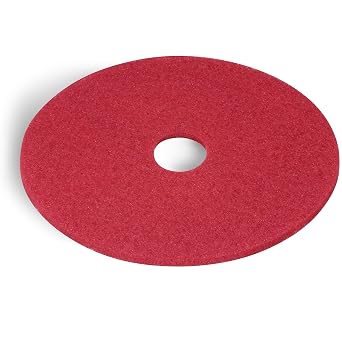 Brighton Professional Red Floor Buffer Pads, 20 Inch, 5/Case | Light cleaning and buffing pads built for commercial floor machines.