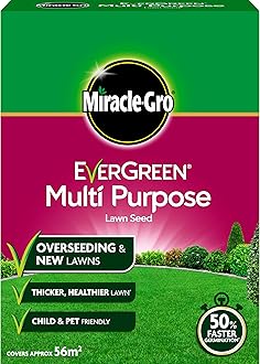 Miracle-Gro EverGreen 17402 Multi Purpose Lawn Seed 1.6 kg, Brown