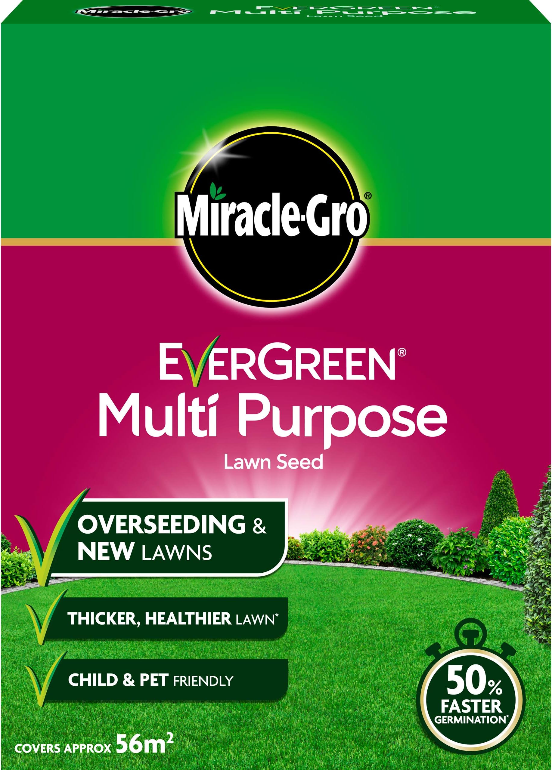 Miracle-Gro EverGreen Multi Purpose Lawn Seed 1.6 kg - 56 m2, White