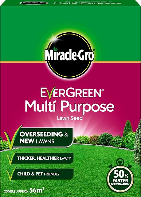 Miracle-Gro 119615 EverGreen Multi Purpose Lawn Seed 1.6 kg - 56 m2, White
