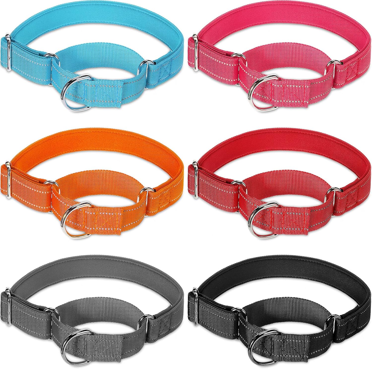 6 Pcs Martingale Collar for Dogs Reflective Dog Collar