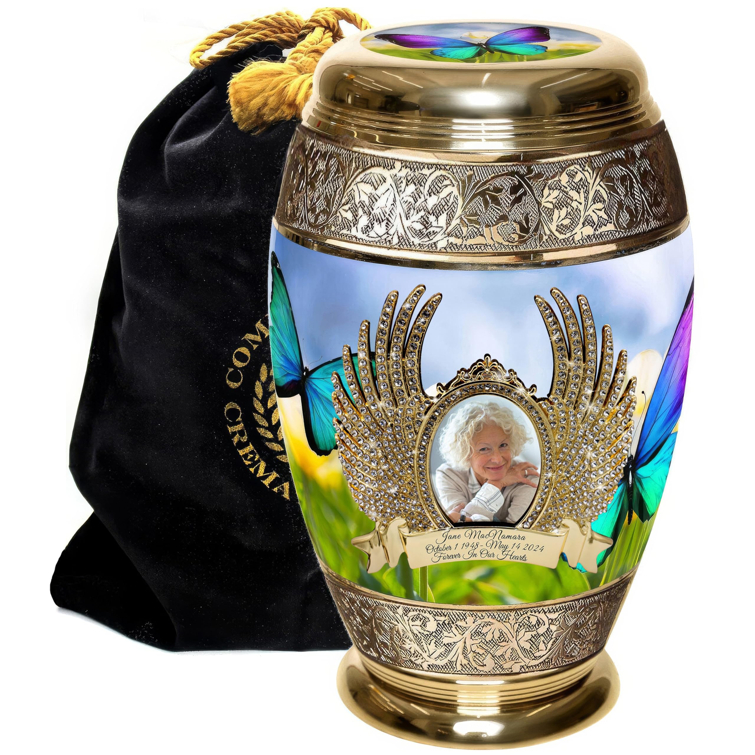 Wild Butterfly Cremation Urns for Human Ashes Adult Female Urns for Ashes