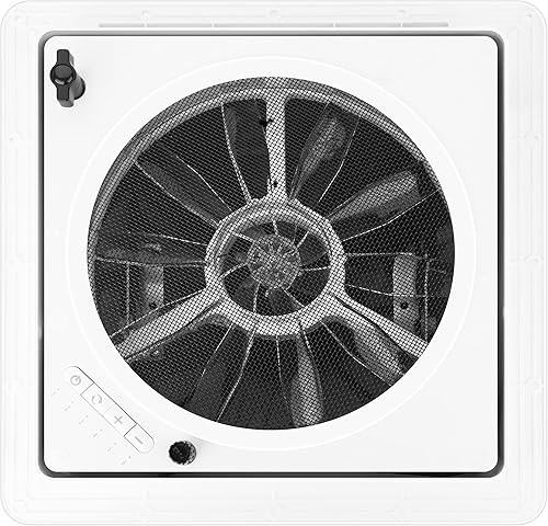 Miniatura 4 de Starvent Ventilador de ventilación de techo RV de 11 pulgadas, reversible de 6 velocidades (blanco 11 pulgadas)