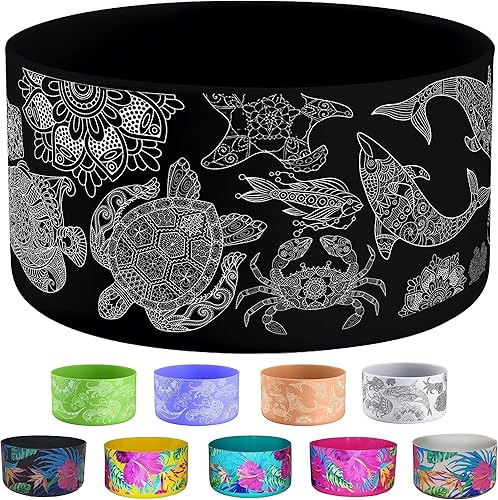 Hydro Heel Funda protectora de silicona inferior, de 12 a 40 onzas. Se adapta a todas las botellas de agua de acero inoxidable aisladas al vacío,