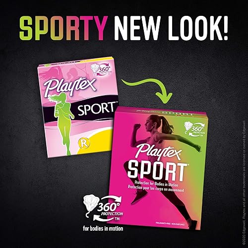 Vista 3 de Playtex Tampones deportivos de súper absorción, sin perfume, 36