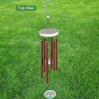 Vista 7 de FONMY Campanillas de viento al aire libre con símbolo colorido del árbol de la vida, campanillas de viento conmemorativas para un ser querido, gran