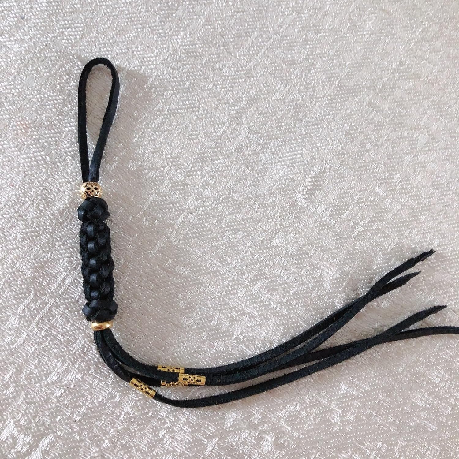 Leather Tassel Braided Rope EDC Bead DIY keychain Paracord Keychain Bead,Lanyard Bead,Brass Charms