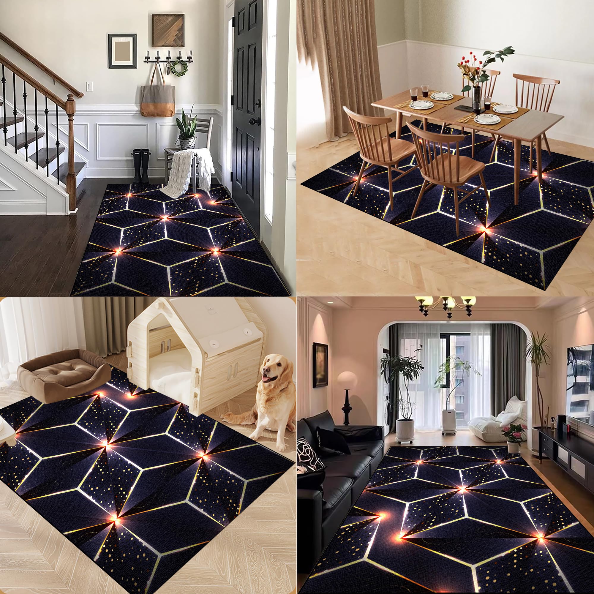 Alfombra para Silla de Escritorio Gaming 140 x 150 cm Alfombrilla para Silla Gaming Protector de Suelo para Silla Ruedas Tapete Antideslizante para Oficina Alfombrilla Protección para Suelos Duros