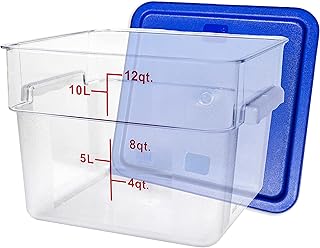 Tiger Chef Food Storage Containers with Lids - Plastic Container Set for Pantry Storage- 12 Qt Commercial Grade for Sugar, Flour, Cereal, Dry Goods