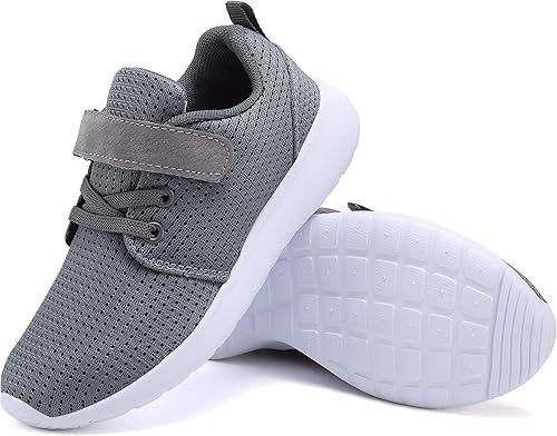 Miniatura 6 de TOEDNNQI - Tenis deportivos para niños y niñas, ligeros, transpirables, con correa, para correr, para bebéniño pequeñoniño grande