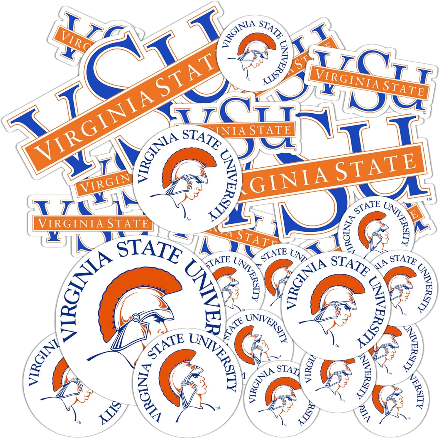 Desert Cactus Virginia State University Sticker Trojans VSU VState Sticker Vinyl Decals Laptop Water Bottle Car Scrapbook Sheet T1 (Type 1-1)