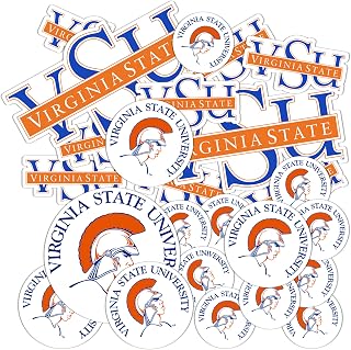 Desert Cactus Virginia State University Sticker Trojans VSU VState Sticker Vinyl Decals Laptop Water Bottle Car Scrapbook Sheet T1 (Type 1-1)