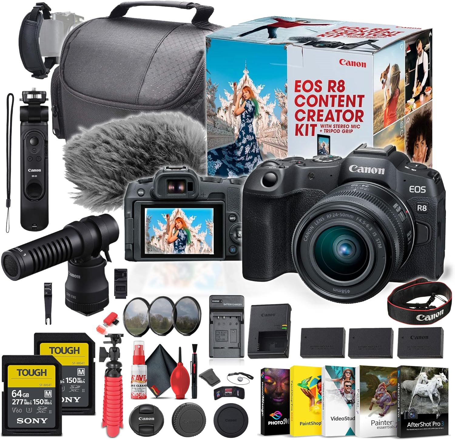 Canon EOS R8 Content Creator Kit with RF 24-50mm lens