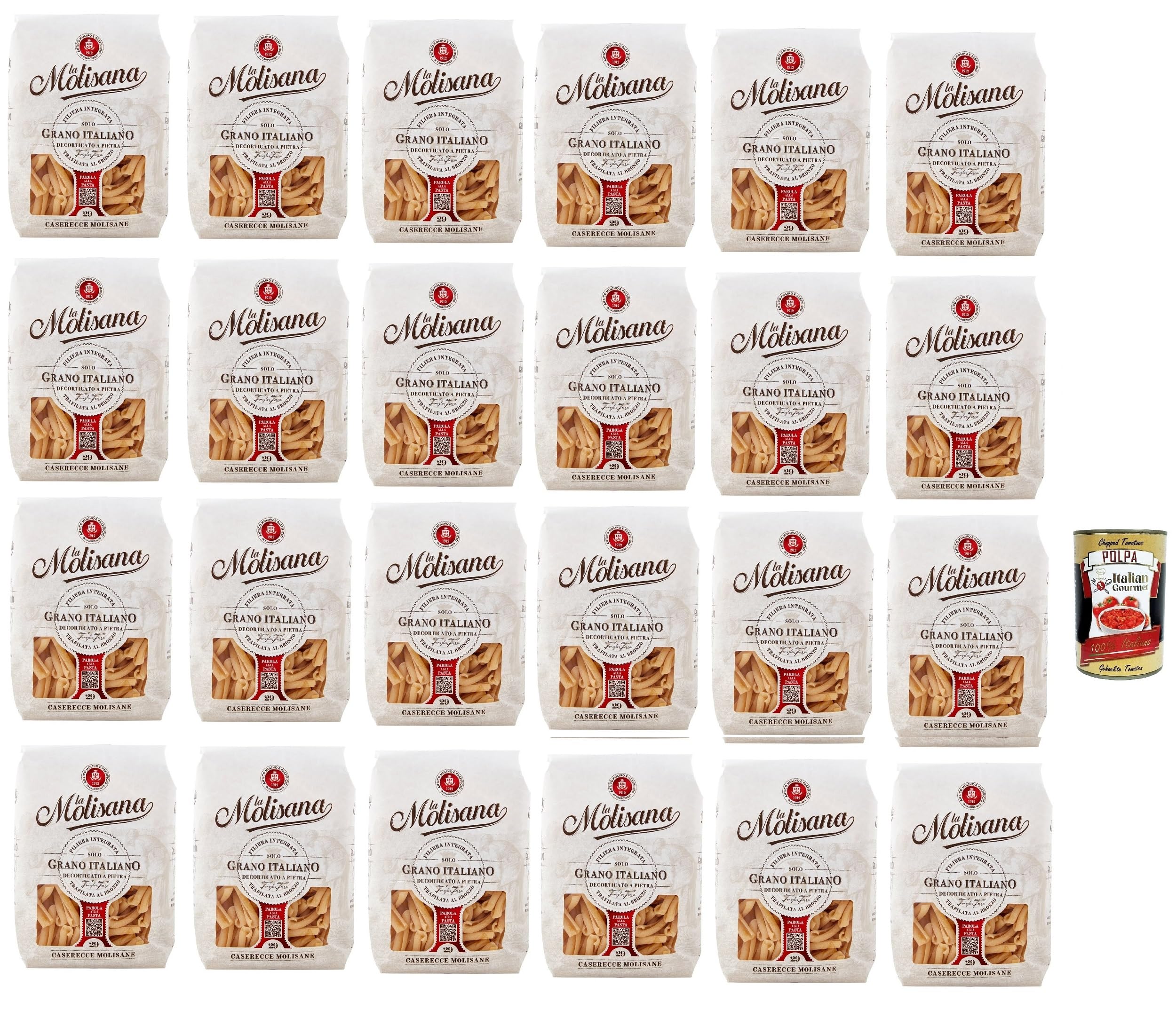 Italian Gourmet Caserecce N.29 Lenta Lavorazione pâtes de blé dur 24 x 500g