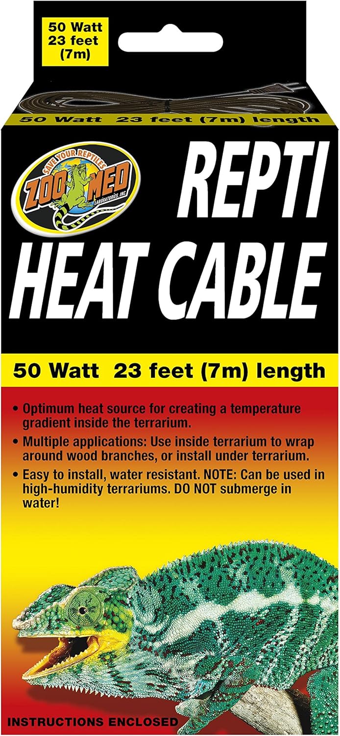 Zoo Med Reptile Heat Cable 50 Watts, 23 feet