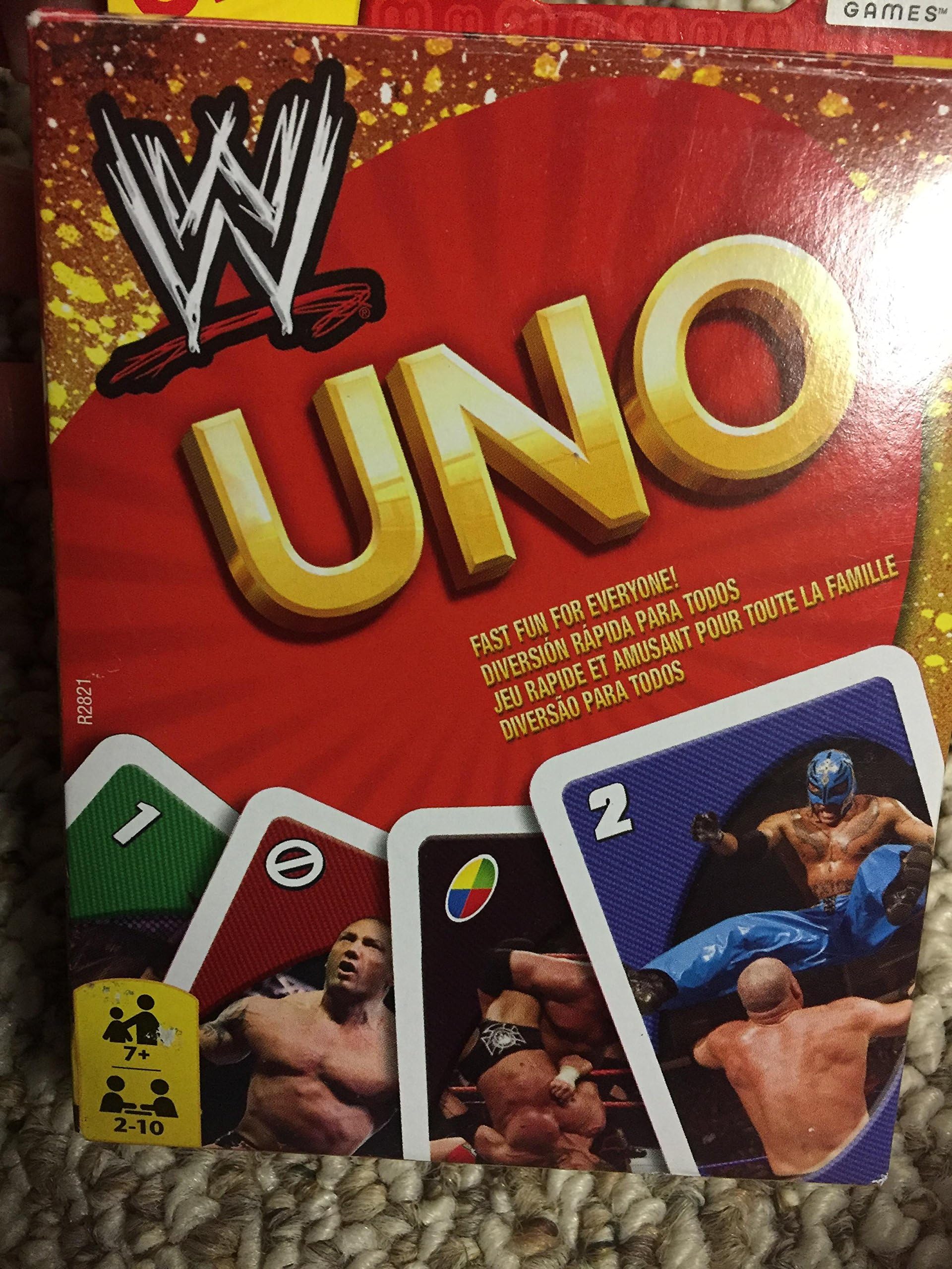 WWE Wrestling UNO Card Game (Packaging may vary)