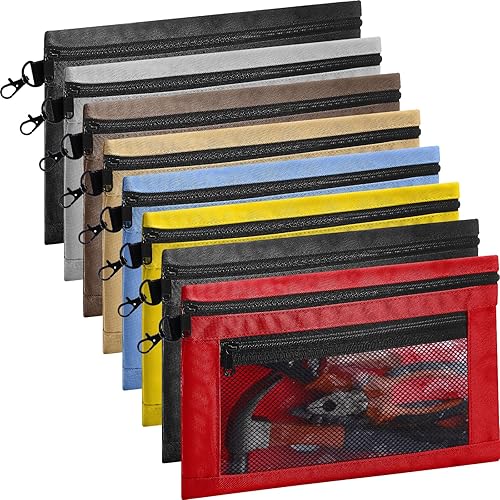Paterr Paquete de 8 bolsas de herramientas con cremallera, organizador impermeable y almacenamiento para hombres, bolsa de herramientas de alta disponible en Yaxa Peru