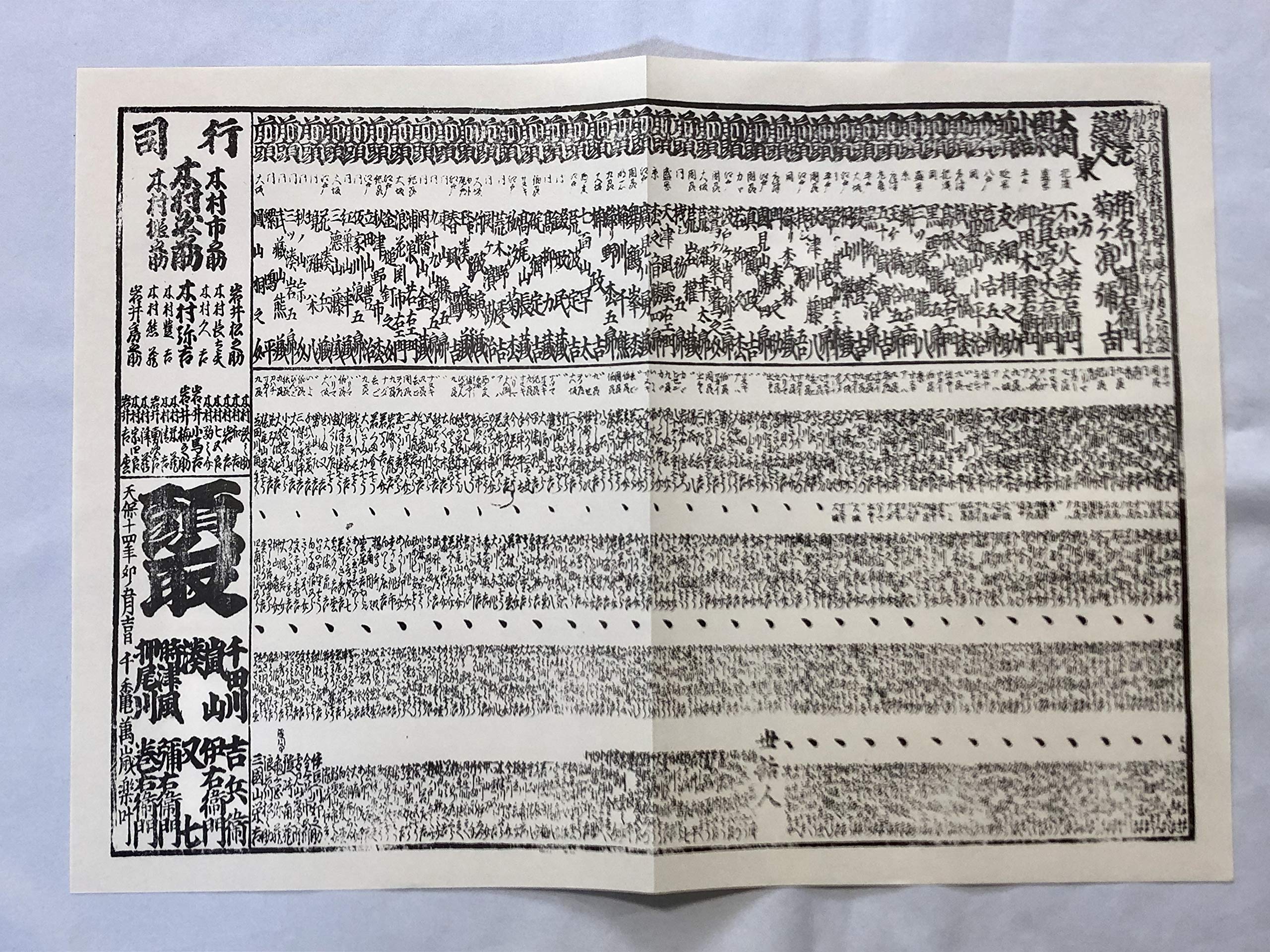 Amazon.co.jp: 天保14年 相撲 番付表 (レプリカ) 江戸時代 : スポーツ 