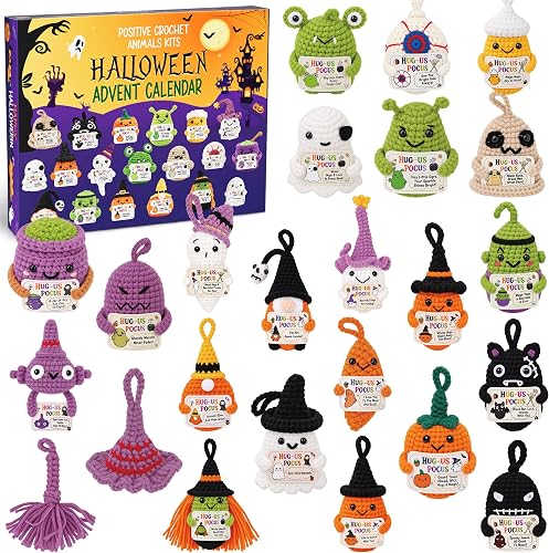Halloween Advent Calendar 2026 Handmade Crochet Animals for Kids Adults