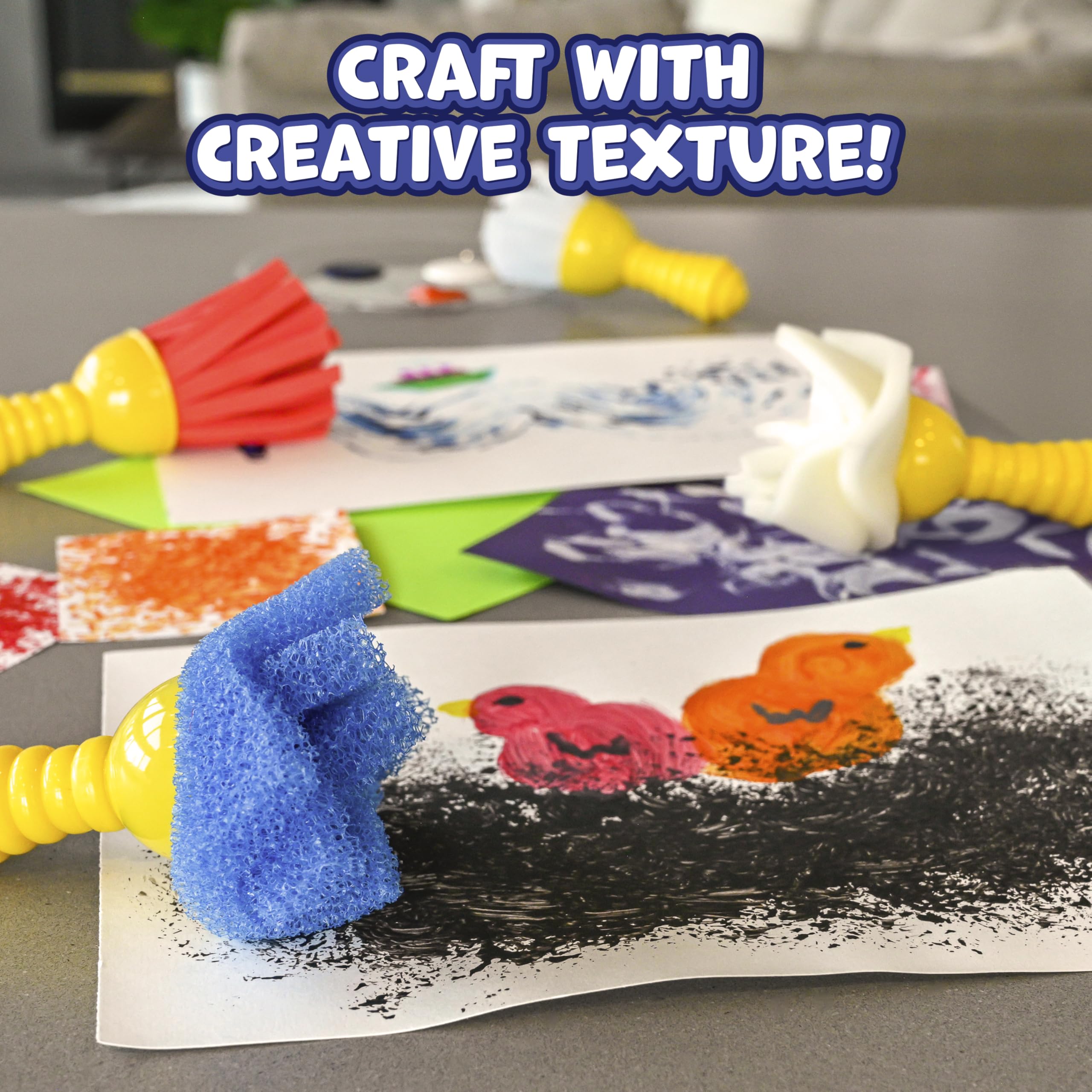 Toddler Paint Brushes - Textured Art Tools Set -2 Toddler Paint Brushes - Textured Art Tools Set -2