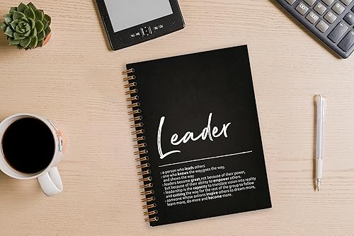 Miniatura 3 de Tizzer Leader Definition - Cuaderno de notas de trabajo con rayas universitarias de tapa dura para notas de trabajo, diario de 5.5 x 8.3 pulgadas,
