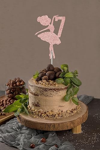 Miniatura 18 de Decoración para pastel de cumpleaños 5 de bailarina, decoración de pastel de cumpleaños de 5 años, adorables suministros de decoración de pastel