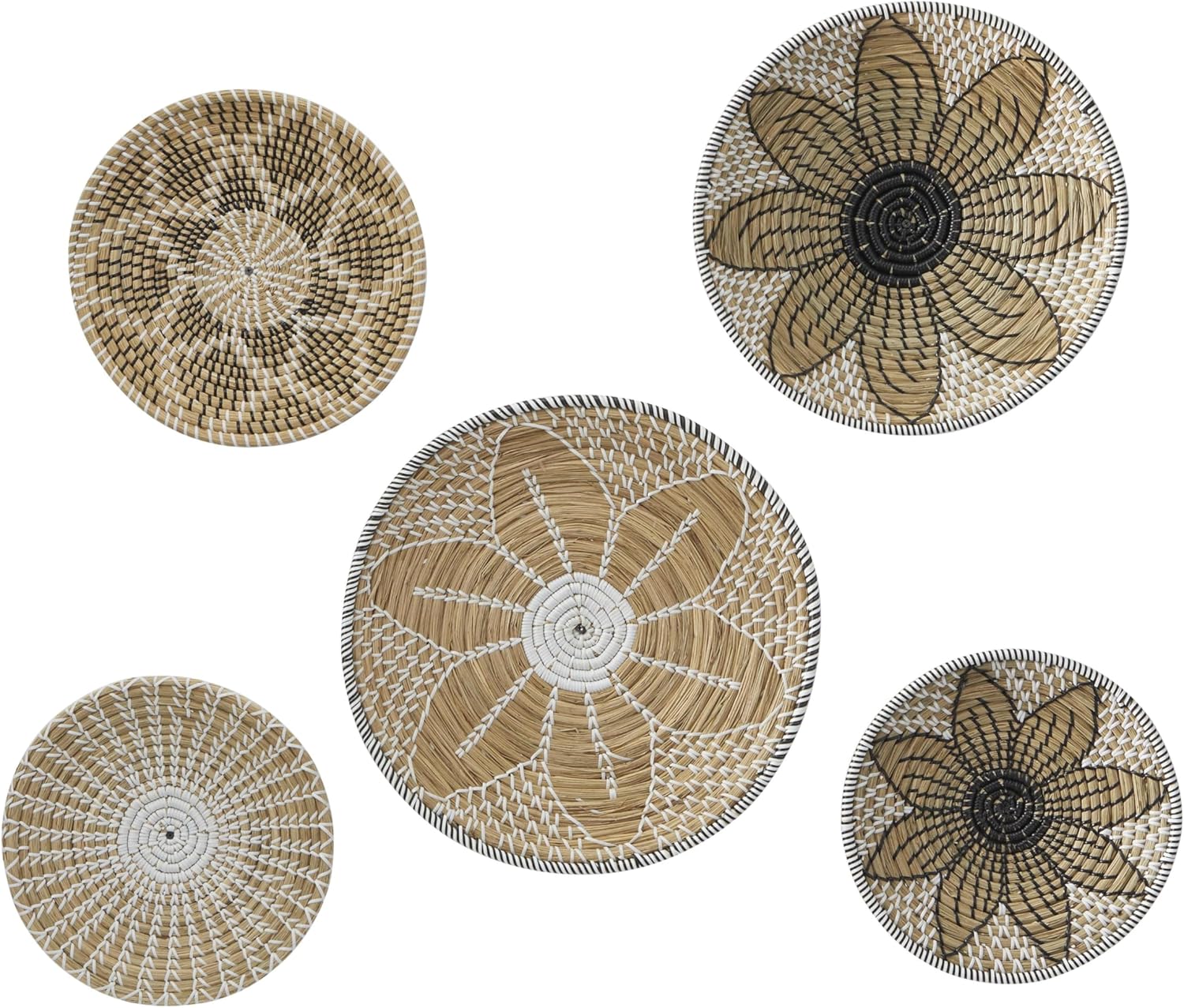 Amazon.com: Deco 79 Seagrass Plate Handmade Home Wall Decor Basket Wall ...