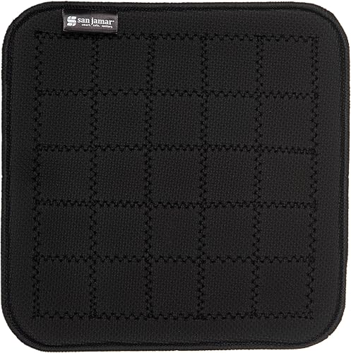 San Jamar UHP1010BK Ultigrip - Soporte cuadrado comercial para sartén caliente 10 x 10 pulgadas negro