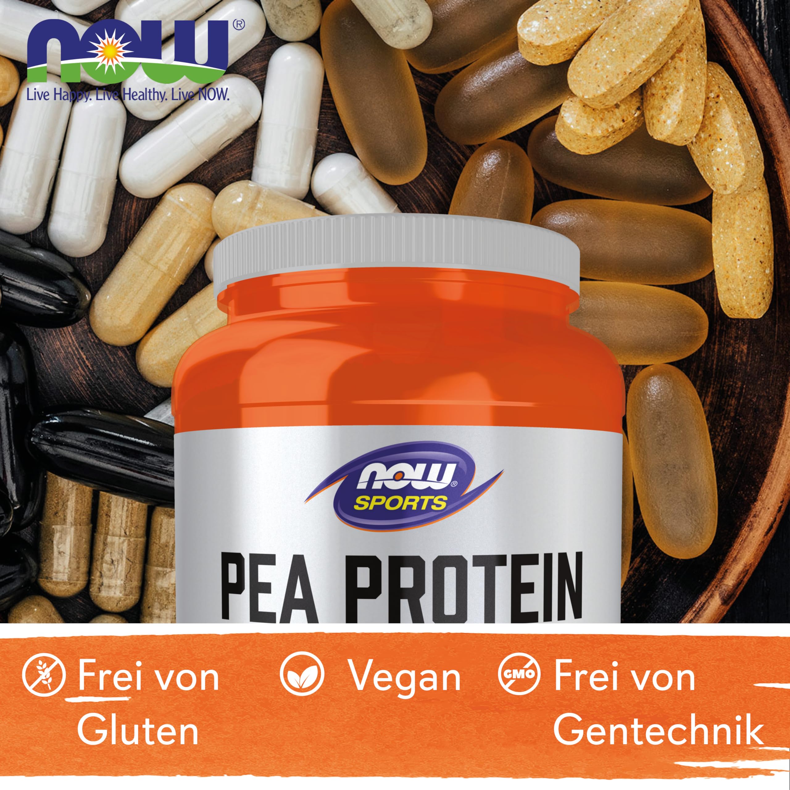 Now Foods, Pea Protein (Erbsenprotein), Geschmacksneutral, 907g veganes Proteinpulver, Laborgeprüft, Glutenfrei, Vegetarisch, Sojafrei, Ohne Gentechnik, Ohne Zucker
