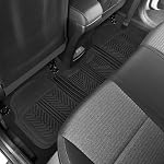 Motor Trend FlexTough Performance All Weather Rubber Car Floor Mats with Cargo Liner – Full Set Front & Rear Floor Mats for Cars Truck SUV, Automotive Floor Mats (Black)