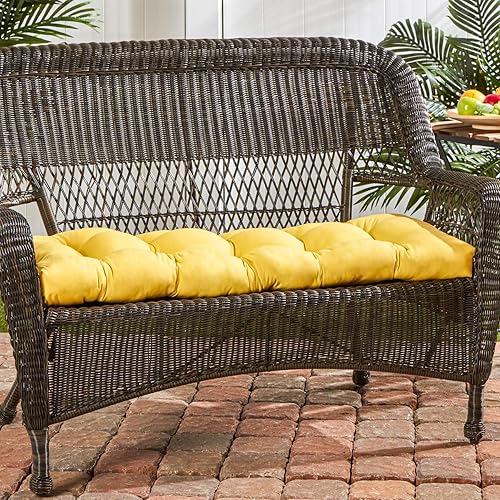 Miniatura 7 de South Pine Porch Cojín para columpiobanco de 44 x 17 pulgadas, 1 unidad (paquete de 1), color kiwi