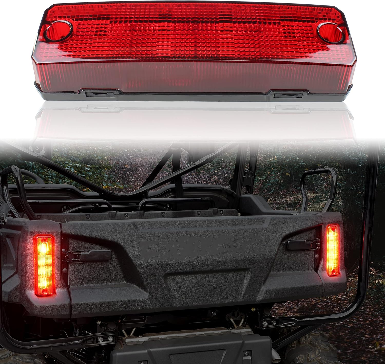 SAUTVS 1PC LED Taillight for Pioneer, Red Brake Stop Tail Light Rear Lamp for Honda Pioneer 520 700 1000 2014-2025 Accessories, (Fit Driver & Passenger Side), Replace OEM#33700-HL3-A01, Plug & Play