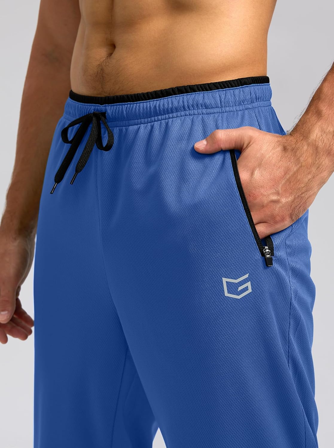 G Gradual Men's Sweatpants Mesh Lightweight with Zip Pockets Breathable Quick Dry Athletic Pants for Workout Running - Image 4