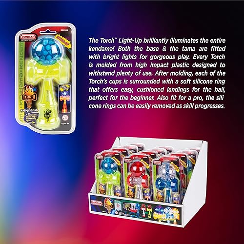 Miniatura 8 de Duncan Juguetes antorcha Kendama juguete iluminado, rojo y transparente