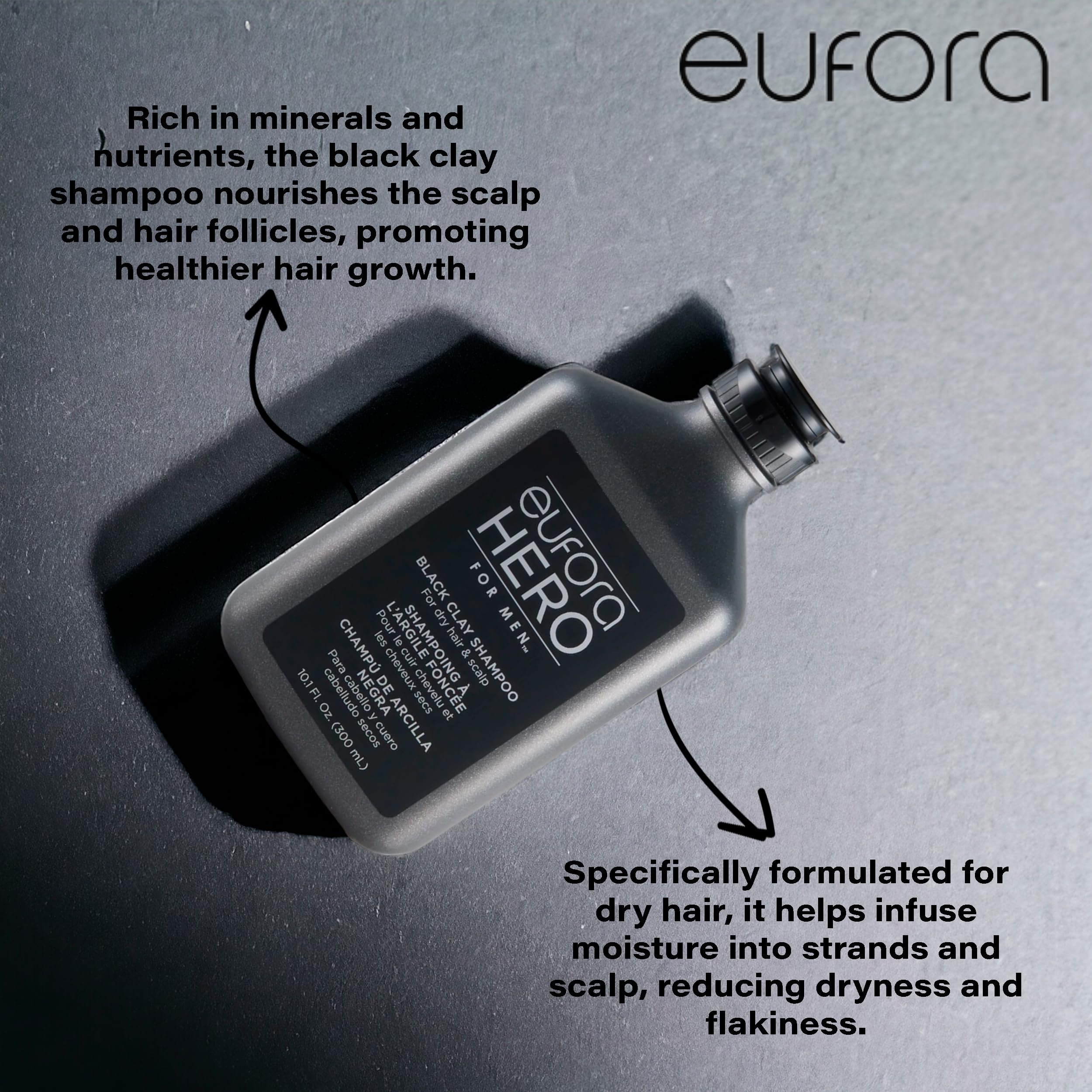 Eufora Hero For Men Black Clay Shampoo 10.1 oz : Buy Online at Best Price  in KSA - Souq is now Amazon.sa: Beauty